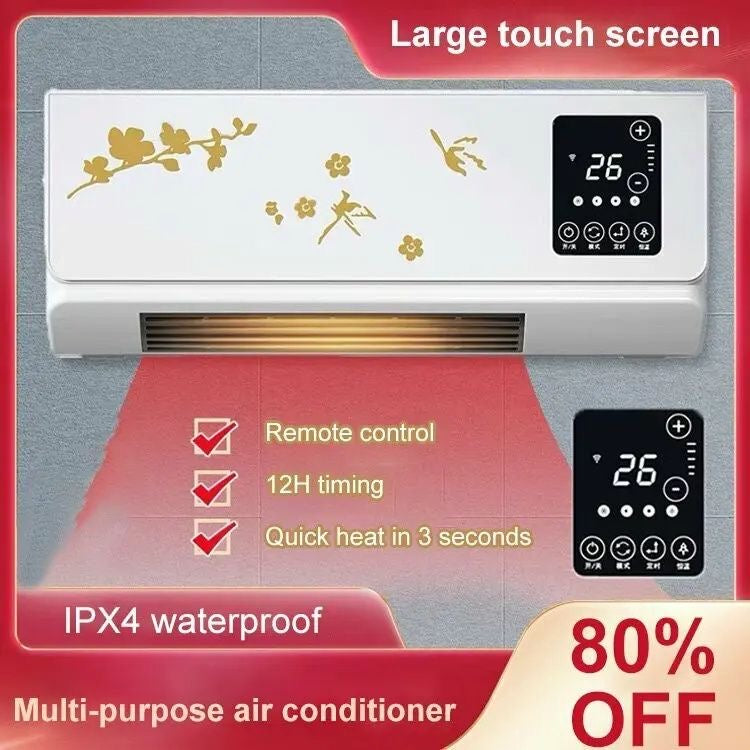 Mini Ventilateur Mural Intelligent – Chauffage & Climatisation